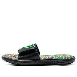 Кроссовки ignite vi graphic strap slides 'black green' Under Armour, черный 3024451-004 | black/green