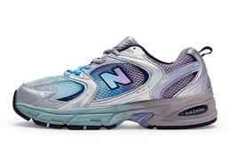 Кастомизированные кроссовки New Balance NB 530 Running Unisex Low-top, синий/фиолетовый/серебряный mr530ka(team80-男女同款蓝莓冰酒s-box) | blue/purple/silver