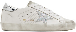 Бело-серебряные кроссовки Super-Star Golden Goose 14595251 | white/silver
