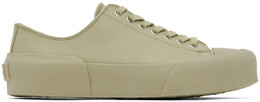 Зеленые низкие кеды Jil Sander 13093241 | grasshopper
