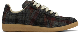 Кроссовки Recicla Replica серо-бордового цвета Maison Margiela 16428601 | grey and red