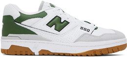 Бело-зеленые кроссовки 550 New Balance 14802031 | white/nori/brighton grey