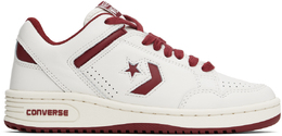 Бело-красные кроссовки Weapon Converse 15498781 | vintage white/syrah/egret