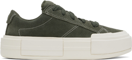 Круизные замшевые кроссовки цвета хаки Converse 16680571 | cave green/egret/egret
