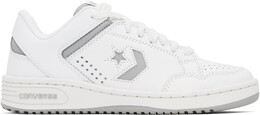 Низкие кроссовки из белой и серой кожи Weapon Leather Converse 16680871 | white/grey area/vintage white