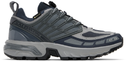 Синие и серые кроссовки ACS Pro GORE-TEX Salomon, Blue nights/Sharkskin/Turbulence 16033861 | blue nights/sharkskin/turbulence