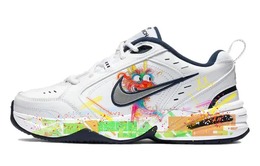 Кастомизированные кроссовки Nike Air Monarch 4 Chunky Sneakers Unisex, белый/синий 415445-102(team10-画笔龙) | white