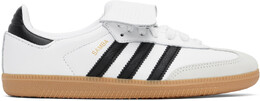 Бело-черные кроссовки Samba LT Adidas, Cloud white/Core black/Gold metallic 16882801 | cloud white/core black/gold metallic