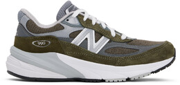 Кроссовки 990v6 зеленого и серого цвета, произведенные в США New Balance 15952971 | olive/grey