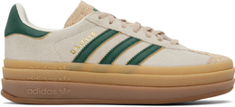 Бежевые кроссовки Gazelle Bold Adidas 16883031 | cream white/collegiate green/magic beige
