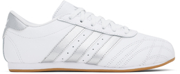 Кроссовки для тхэквондо белого и серебристого цвета с кружевом Adidas 16882291 | cloud white/metallic silver/gum