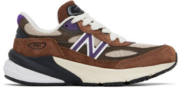 Кроссовки коричневого и бежевого цвета, произведенные в США, 990v6 New Balance 15953391 | rich oak/cosmic grape