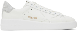 Кроссовки Purestar белого и серебристого цветов Golden Goose 15851101 | white/silver