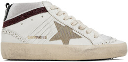 Эксклюзивные белые кроссовки Mid Star от SSENSE Golden Goose 14382871 | red/gold