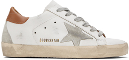 Эксклюзивные белые и коричневые кроссовки Super-Star от SSENSE Golden Goose 14594791 | white/brown