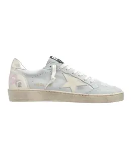 Golden Goose Ball Star Grey Star and Metallic Silver Heel Tab Women's Sneakers gwf00117.f004719.82344-36 - Size 36