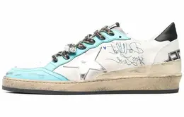 Кроссовки мужские Golden Goose Ball Star, белый / голубой gmf00117.f001256.10538