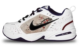 Кастомизированные кроссовки Nike Air Monarch 4 Chunky Sneakers Unisex, черный/белый 415445-102(team298-墨梅s-box) | white