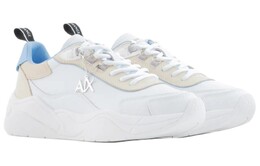 Кожаные кроссовки с логотипом и подвеской Armani Exchange, цвет Light Brown xdx104xv5801t797 | light brown