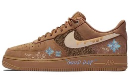Кастомизированные кроссовки Nike Air Force 1 Skateboarding Unisex, темно-коричневый cj9179-200(team10-可爱雪花) | dark brown