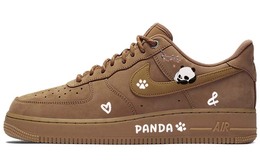 Кастомизированные кроссовки Nike Air Force 1 Unisex, темно-коричневый cj9179-200(team56-腊梅趴趴熊) | dark brown
