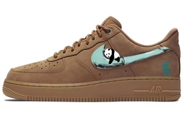 Кастомизированные кроссовки Nike Air Force 1 Unisex, коричневый cj9179-200(team56-熊猫抱竹) | wheat