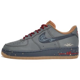 Кастомизированные кроссовки Nike Air Force 1 Skateboard Unisex, красный/хаки/серый cj9179-200(team113-天行者s-box) | gray