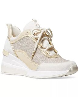 Женские кроссовки Lolly Wedge Trainer Michael Kors, коричневый/бежевый 19441618 | champagne