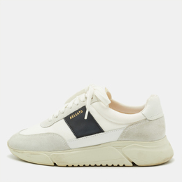 Axel Arigato White/Black Canvas and Leather Genesis Vintage Sneakers Size 39 1117963