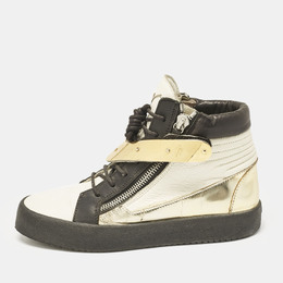Giuseppe Zanotti Tri-Color Leather Hero V Strap High Top Sneakers Size 41 1118110