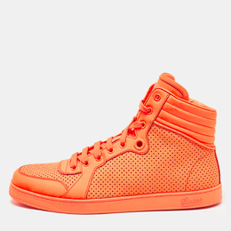 Gucci Orange Leather Coda High Top Sneakers Size 42.5 1117705