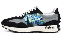 Кроссовки NB 327 унисекс с низким верхом, черные New Balance ms327lab(team肆-星月夜油画t) | black