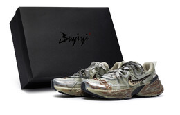 Кроссовки для бега V2K Run унисекс с низким верхом, зеленые/коричневые Nike fd0736-100(team80-男女丛林逐影s-box) | green/brown/beige/dark gum