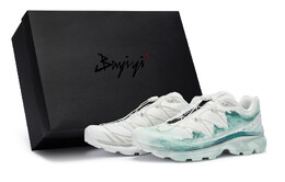Кроссовки XT-6 унисекс с низким верхом зеленые Salomon 412529(team80-男女心有山海s-box) | white/green