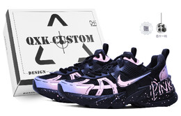 Кроссовки для бега V2K Run женские с низким верхом, черные/розовые Nike fd0736-001（team63-黑粉甜心sbox） | black