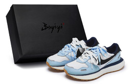 Кроссовки женские Phoenix Waffle Running Shoes Low-top Blue/White/Black Nike fz3600-072(team80-女心动讯号蓝s-box) | university blue/white/black
