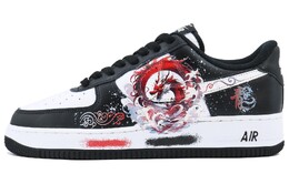 Кастомизированные кроссовки Nike Air Force 1 Skateboarding Shoes Unisex, черный/белый dv0788-001(team168-龙鸣) | black