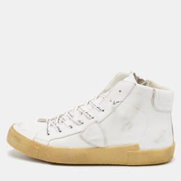 Philippe Model White Leather High Top Sneakers Size 37 1115811