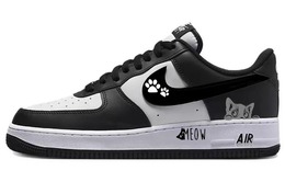 Кастомизированные кроссовки Nike Air Force 1 Skateboarding Shoes Men, черный/белый dv0788-001(team10-可爱小猫) | white