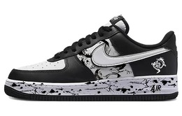 Кастомизированные кроссовки Nike Air Force 1 Skateboard Shoes Unisex, белый/черный dv0788-001(team10-龙飞凤舞) | black