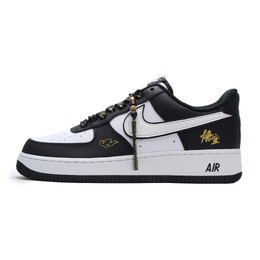 Кастомизированные кроссовки Nike Air Force 1 Skateboard Unisex, черный/золотой dv0788-001(team448-黑神话悟空) | black/gold