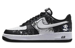 Кастомизированные кроссовки Nike Air Force 1 Skateboarding Shoes Unisex, черный/белый dv0788-001(team355-熊猫小侠士) | black/white