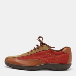 Salvatore Ferragamo Multicolor Suede and Fabric Low Top Sneakers Size 41.5 1118889