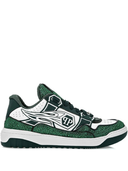 Кожаные низкие кеды Philipp Plein, белый saesmsc4015ple010n | белый