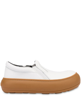 Кроссовки Moschino из кожи, белый mb15125g0mga0 | белый