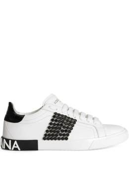 Кроссовки Dolce & Gabbana, украшенные стразами, белый ck2311a6n63 | белый
