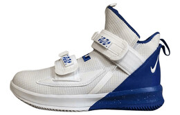 Баскетбольные кроссовки Zoom Soldier 13 мужские с высоким верхом, белые/королевские синие Nike bq5553-101