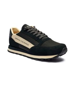 Кроссовки Armani Exchange с элементами кожи, черный / бежевый ax252m000040i580044 | nero