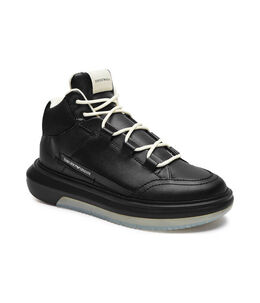 Кроссовки кожаные Emporio Armani, черный ea245m0000330010042 | nero