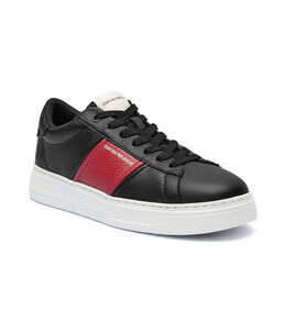 Кожаные кроссовки Emporio Armani, черный ea245m000025m900040 | juoda